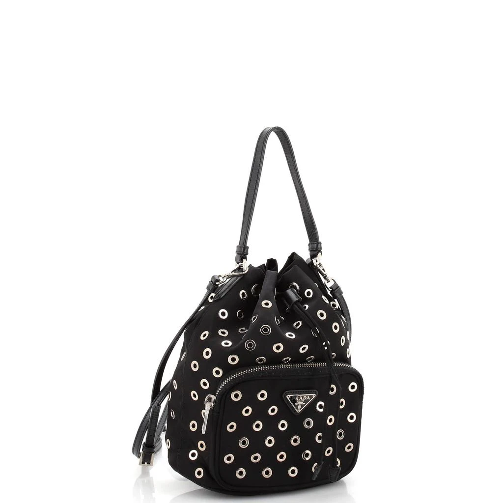 Prada Grommet Drawstring Bucket Bag Tessuto Medium 2