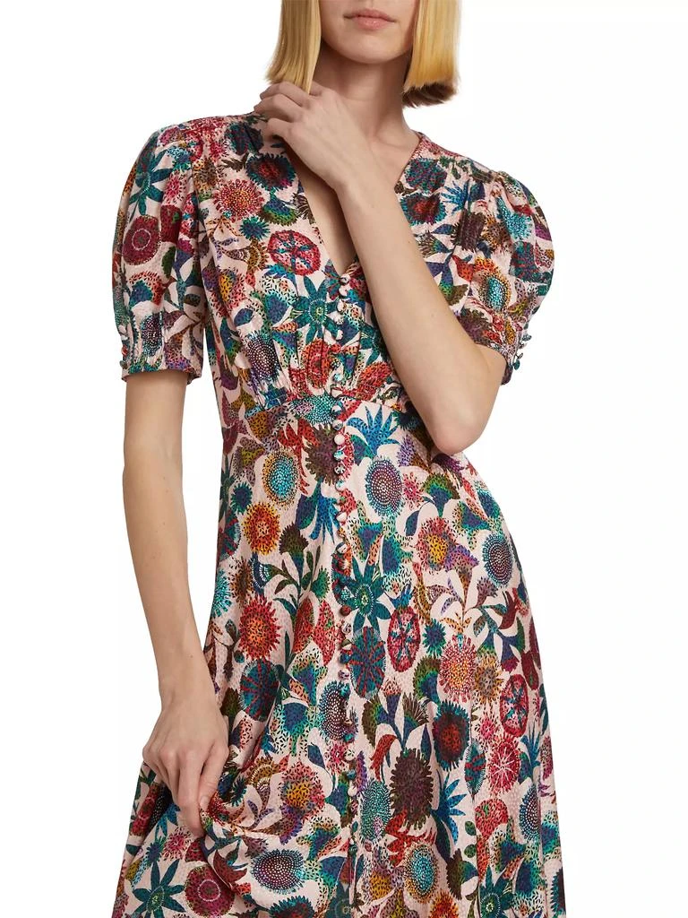 Saloni Lea Floral Silk Maxi Dress 6
