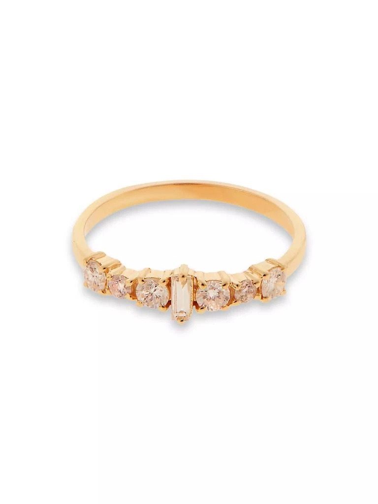 Ileana Makri Cascade 18K Yellow Godl &amp; Light Champagne Diamond Ring 2