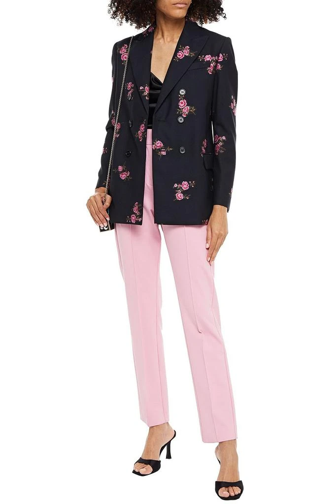 RED Valentino Double-breasted embroidered wool-blend twill blazer 2