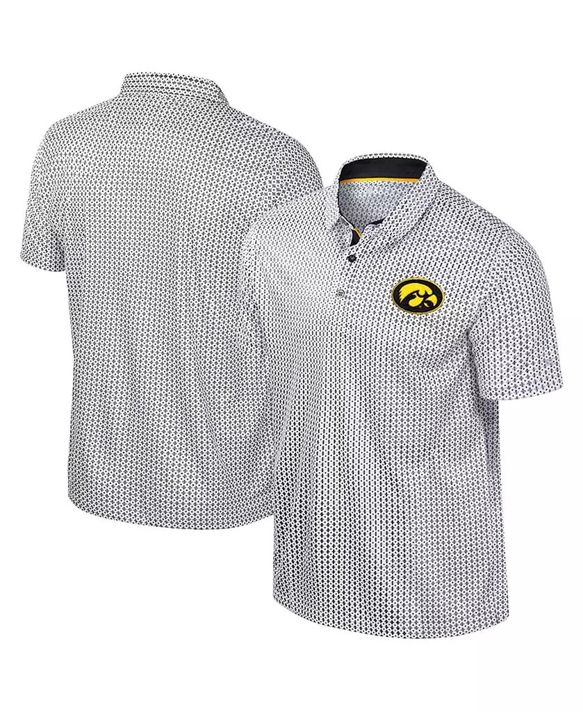 Colosseum Men's Black Iowa Hawkeyes Big Tall Marty Rival Polo Shirt