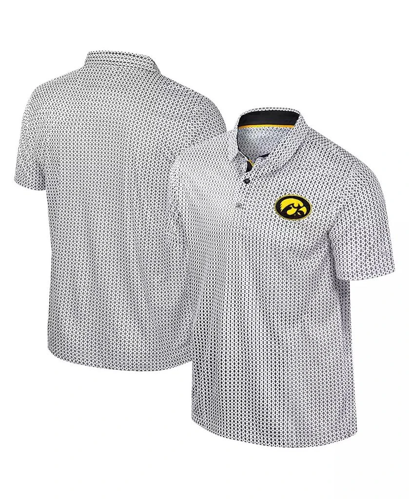 Colosseum Men's Black Iowa Hawkeyes Big Tall Marty Rival Polo Shirt 1