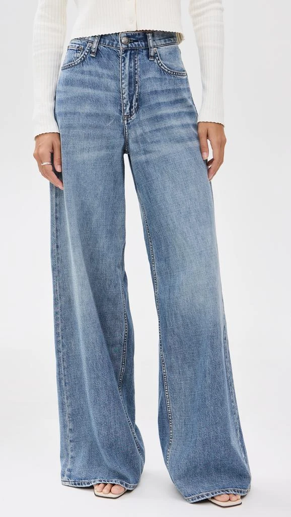 Rag & Bone Featherweight Sofie High Rise Wide Jeans 6