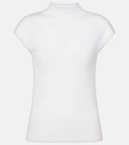 Jardin des Orangers Ribbed-knit high-neck wool top 1