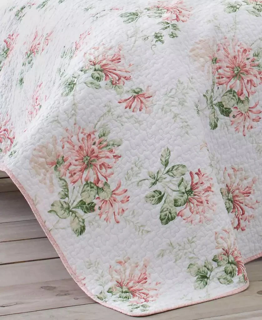 Laura Ashley Honeysuckle Cotton Reversible 2-Pc. Quilt Set, Twin 6