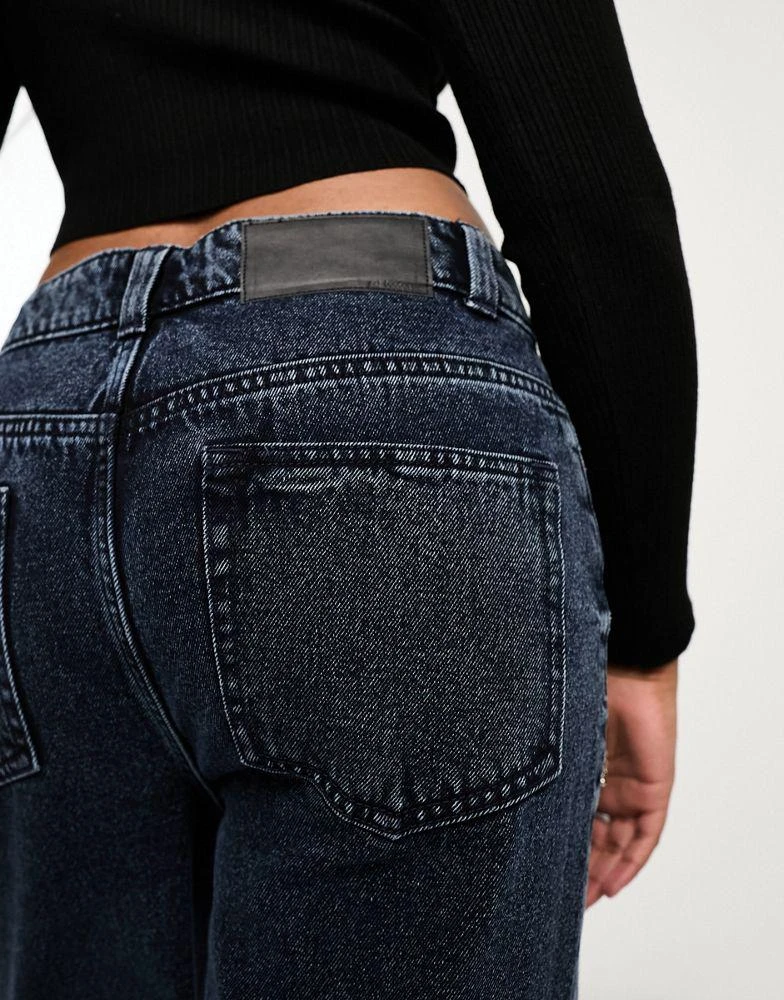 ASOS ASOS DESIGN wide leg dad jeans in blue black 4
