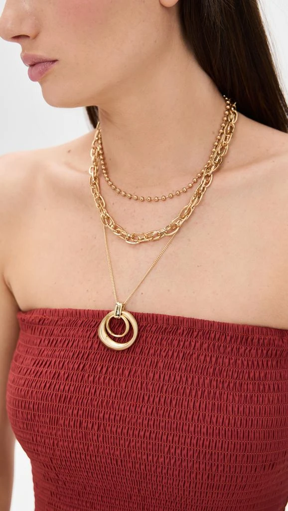 Argento Vivo 2-Layer Chunky Multi Paperclip Ball Chain Necklace 2