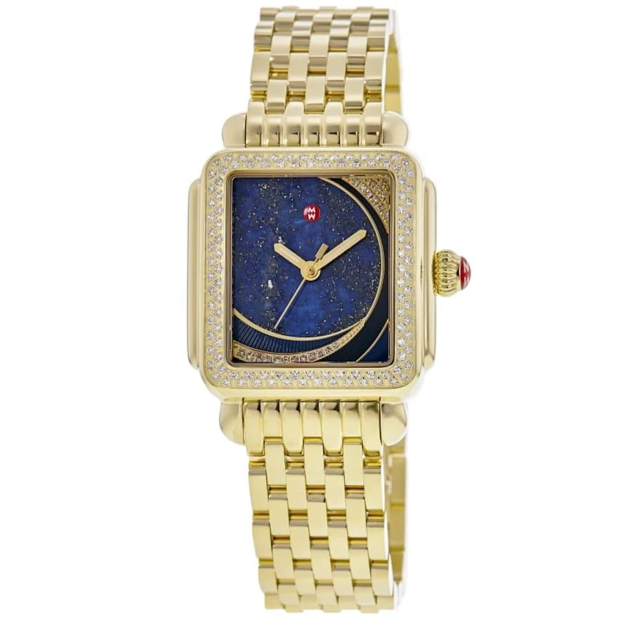 Michele Deco Diamond Limited Edition Quartz Blue Dial Diamond Bezel Gold-plated Steel Women's Watch MWW06T000232 1