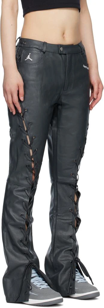Jordan Black Travis Scott Edition Leather Pants 2