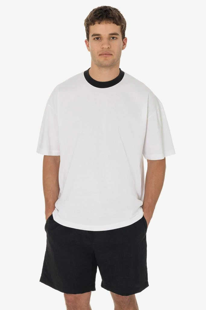 Los Angeles Apparel 1801GDRIN - 6.5oz Garment Dye Crew Neck Ringer T-Shirt 14