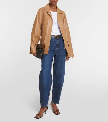 Totême Army oversized leather jacket 2