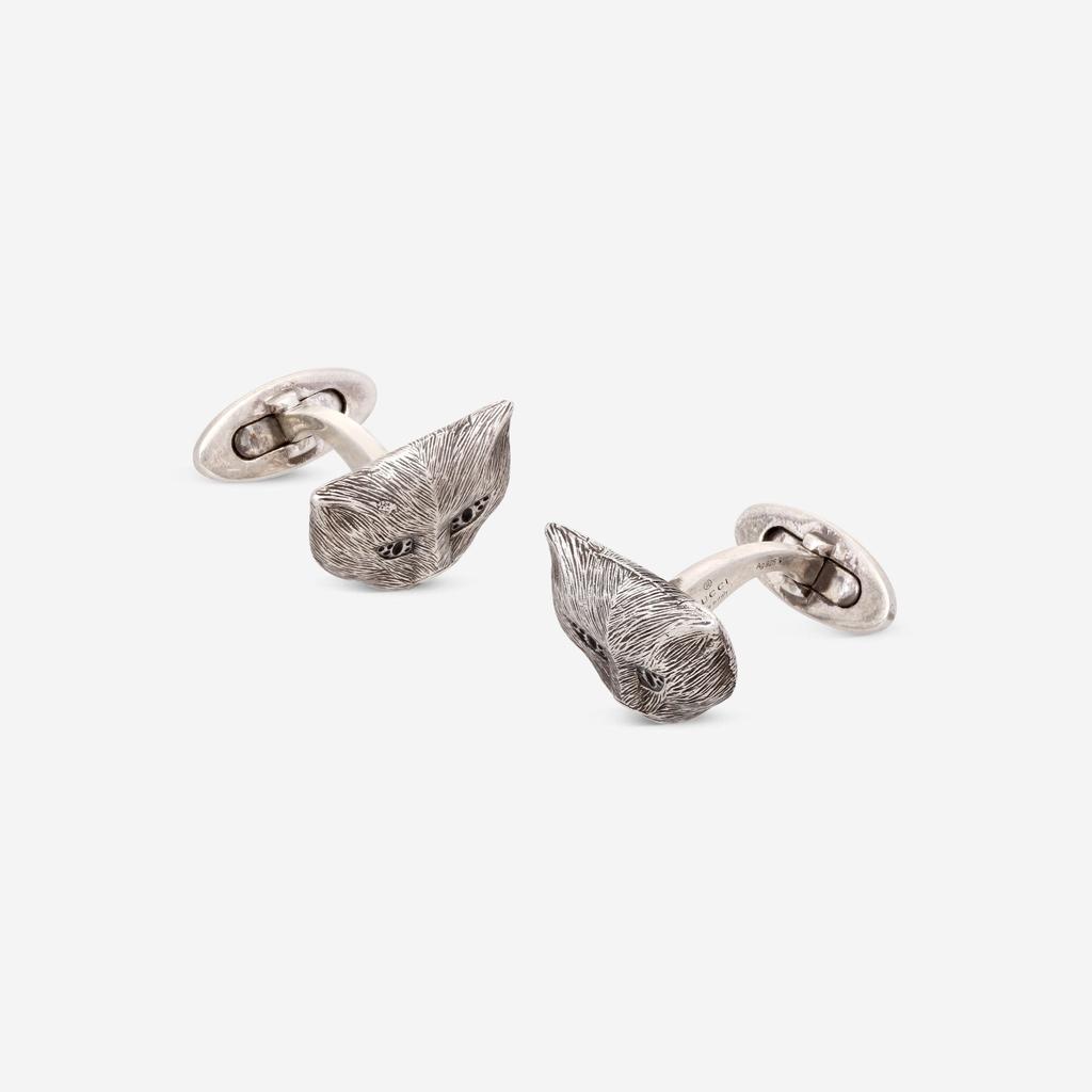 Gucci Gucci Feline Sterling Silver Cufflinks YBE577968001