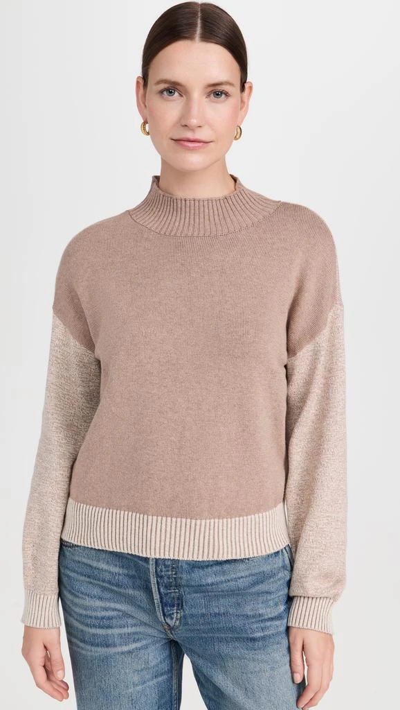 MONROW Cotton Cashmere Funnel Sweater 6