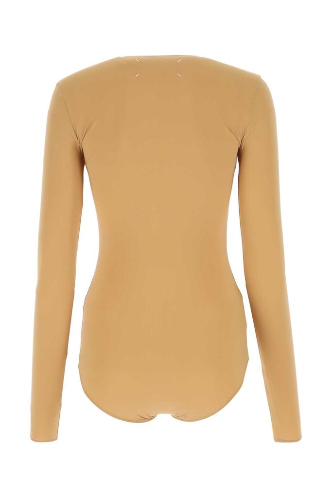 MAISON MARGIELA SKIN PINK STRETCH NYLON BODYSUIT
