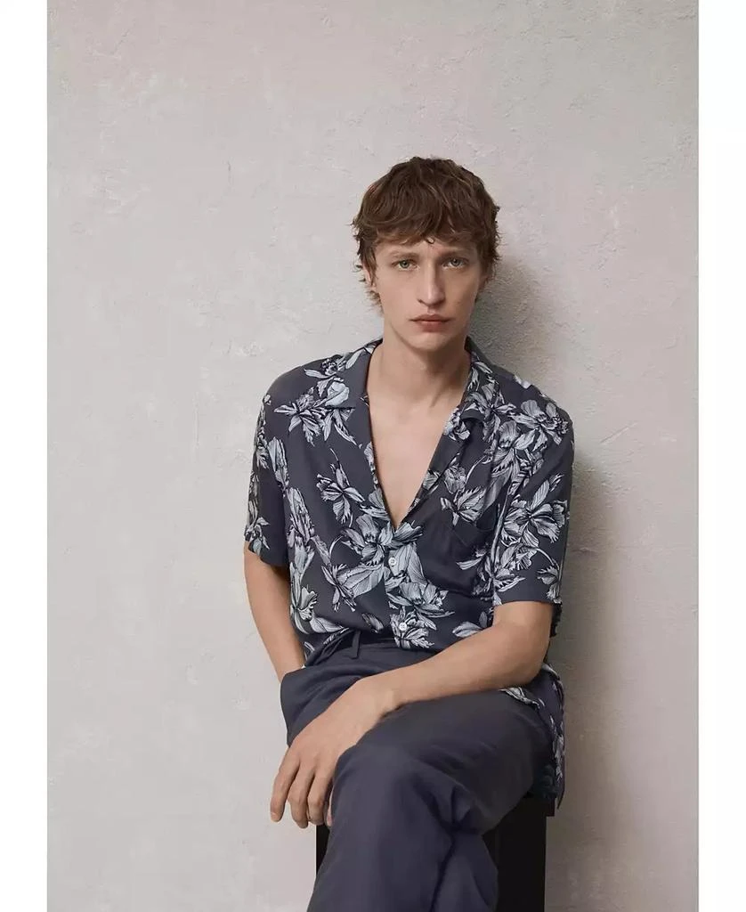 Mango Men's Hawaiian-Print Shirt 4