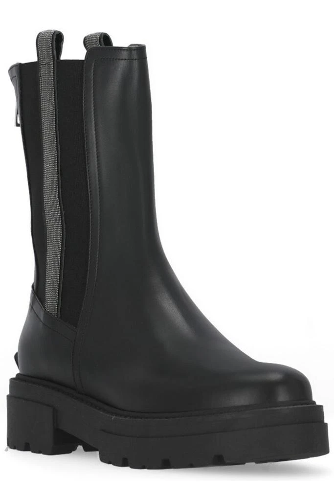 Fabiana Filippi Fabiana Filippi Bead Embellished Combat Boots 2