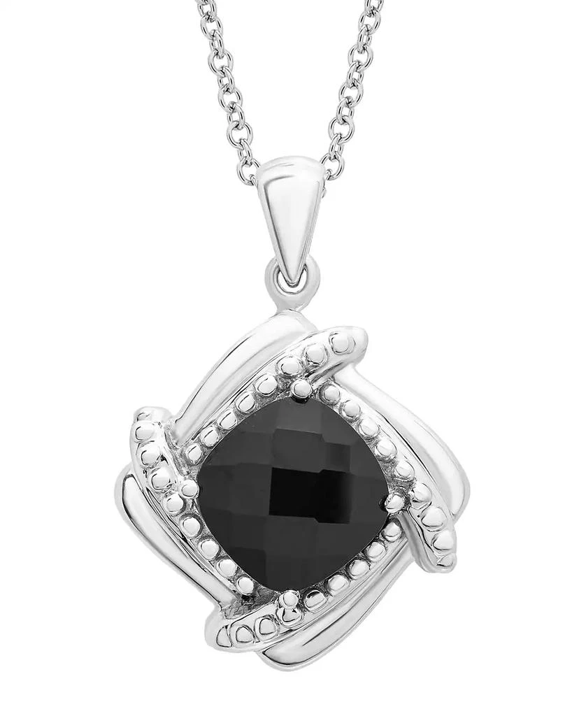 Macy's Onyx Box Set (Pendant, Earrings & Ring) in Sterling Silver 5