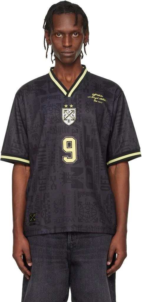 Off-White Black Multilogo Soccer Jersey