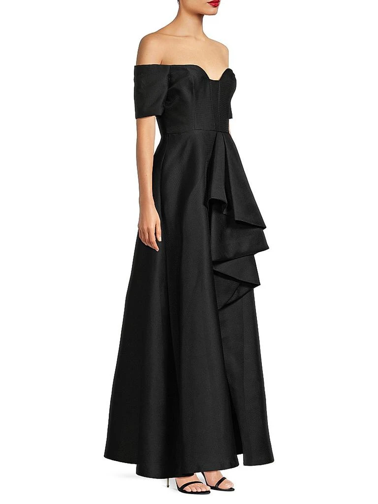 Black Halo Serafina Jacquard Piqué Gown 4