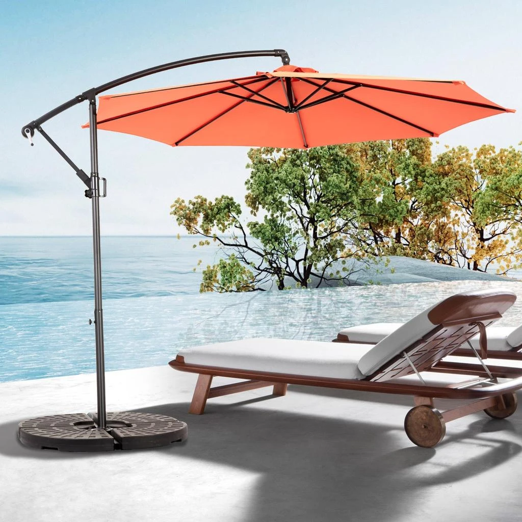 Streamdale Furniture Streamdale Best Choice Products 10ft Offset Patio Umbrella (Orange) 1