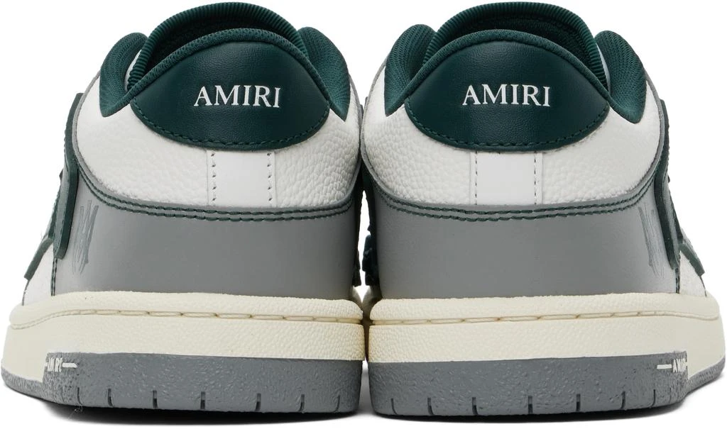 AMIRI Gray & Green Varsity Skel Top Low Sneakers 2