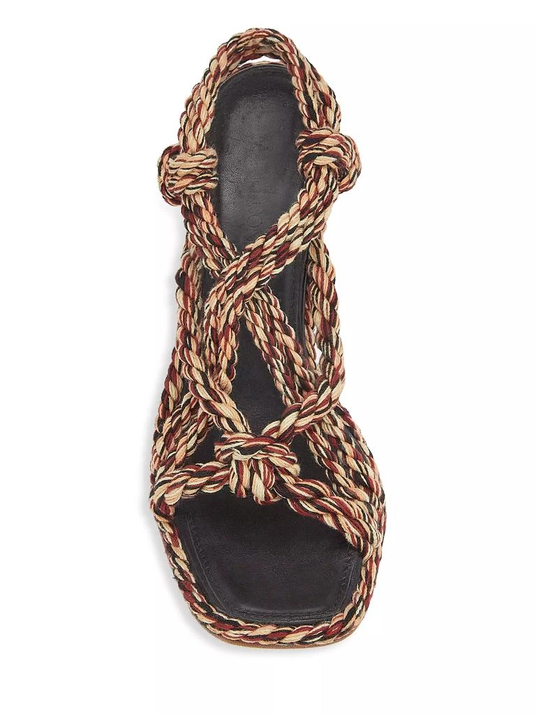 Ulla Johnson Uma Twisted-Rope High-Heel Slingback Sandals 5