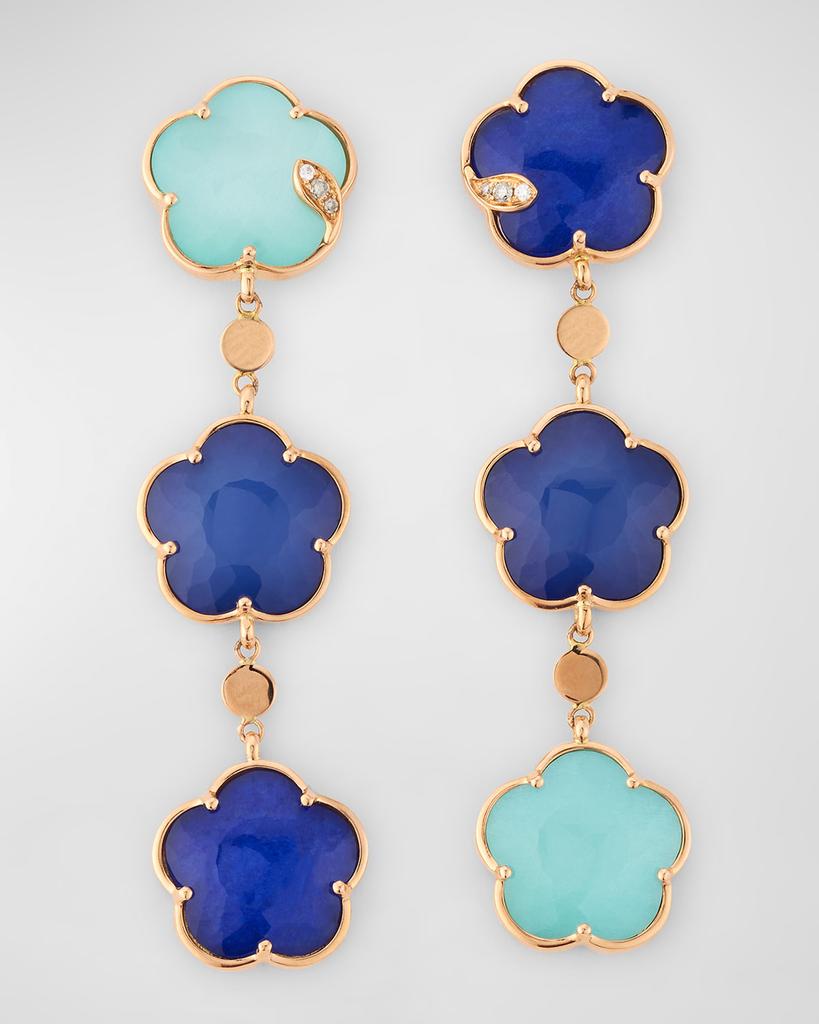 Pasquale Bruni Ton Joli 18K Rose Gold Flower Doublet Drop Earrings