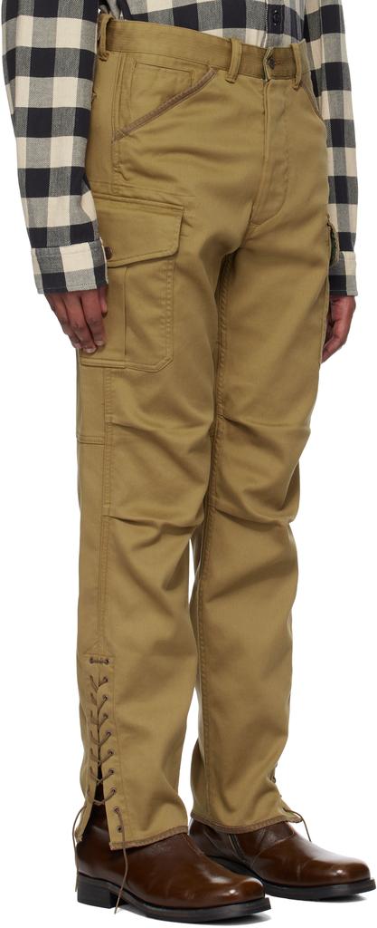 RRL Khaki Bedford Cord Cargo Pants