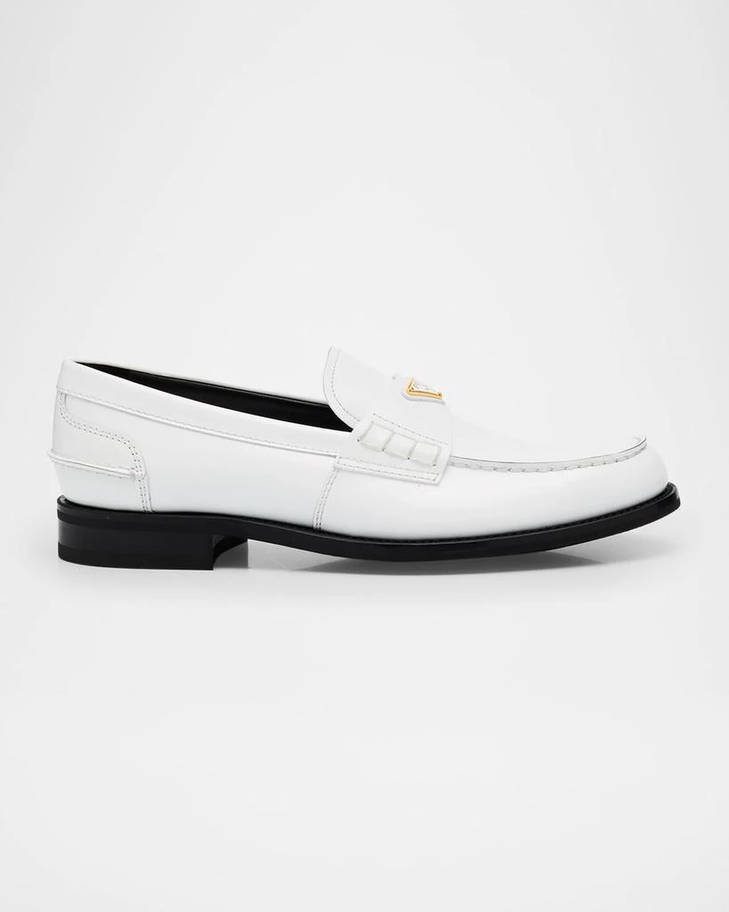 Prada Men's Brushed Leather Split-Toe Loafers 1