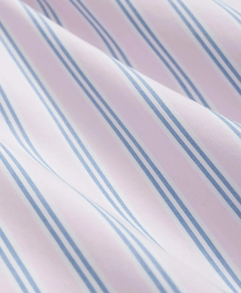 Brooks Brothers Stretch Cotton Non-Iron Polo Button Down Collar, Striped Shirt 3