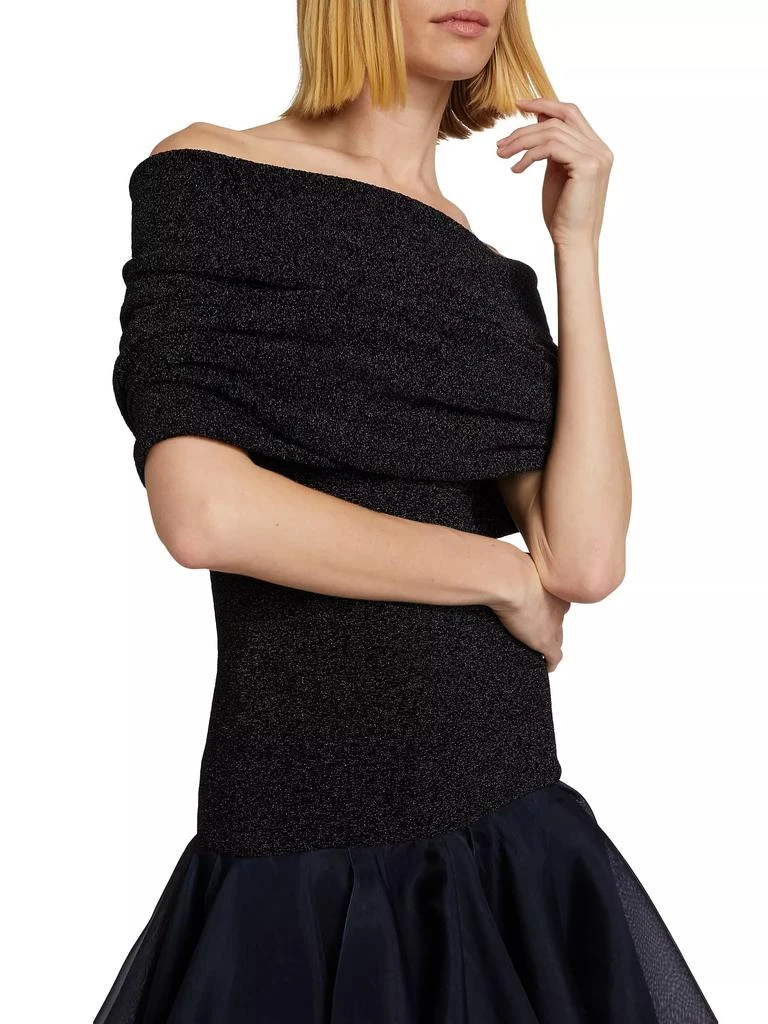 Marina Moscone Waisted Bubble Dress with Bias Panels 5
