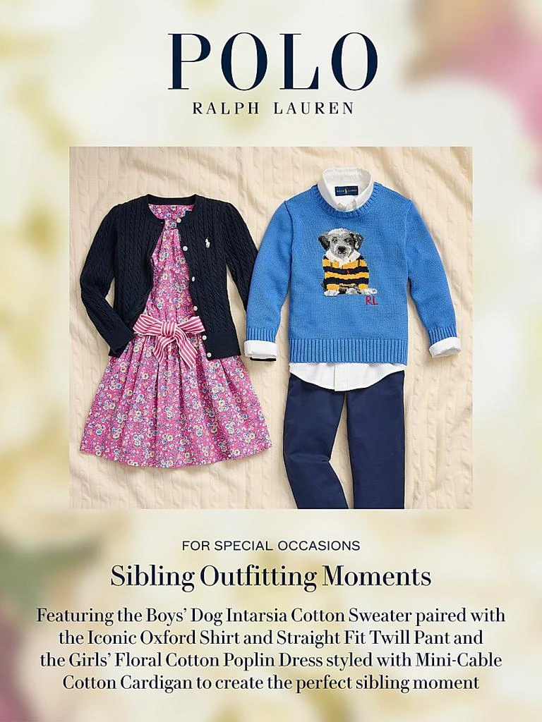 Ralph Lauren Girl's Cable-Knit Cotton Cardigan 8