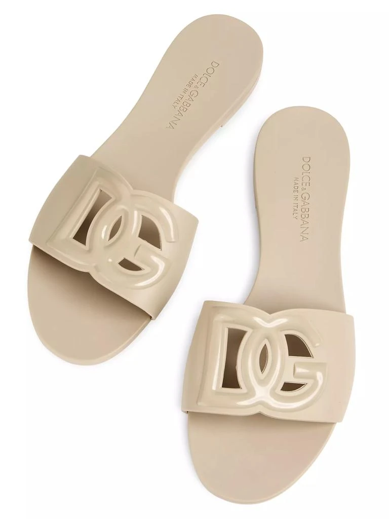 Dolce & Gabbana Interlock Logo Rubber Slides 4