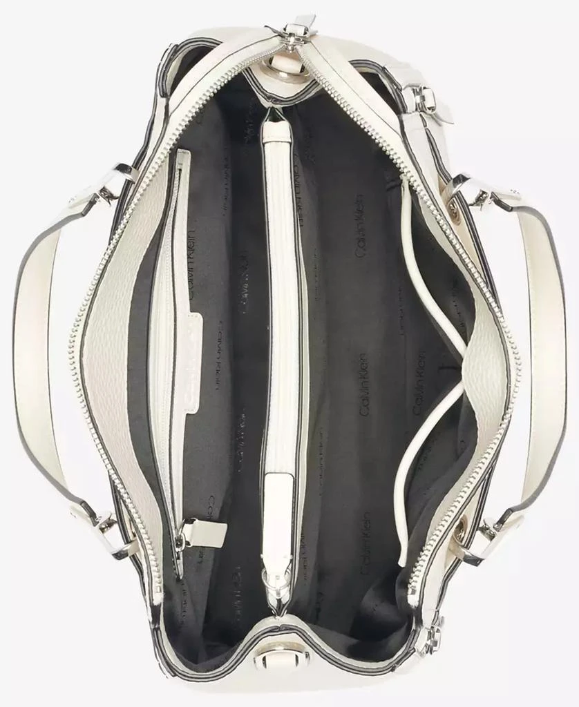 Calvin Klein Garnet Triple Compartment Top Zipper Satchel 4