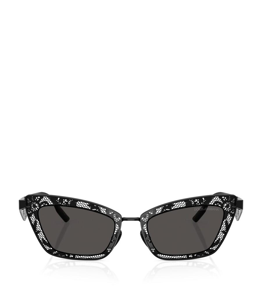 Dolce & Gabbana Steel Cat Eye Sunglasses