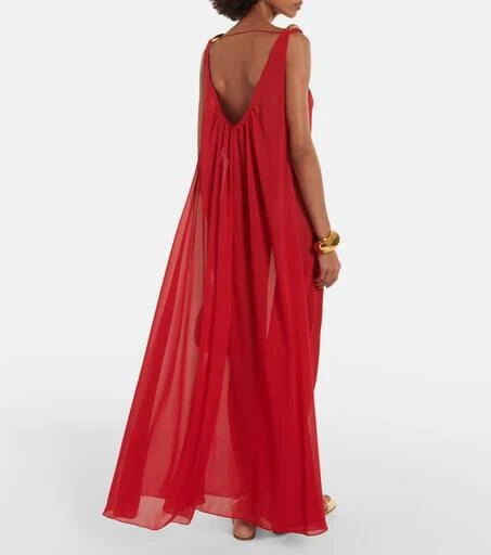 Adriana Degreas Holiday open-back chiffon maxi dress 3