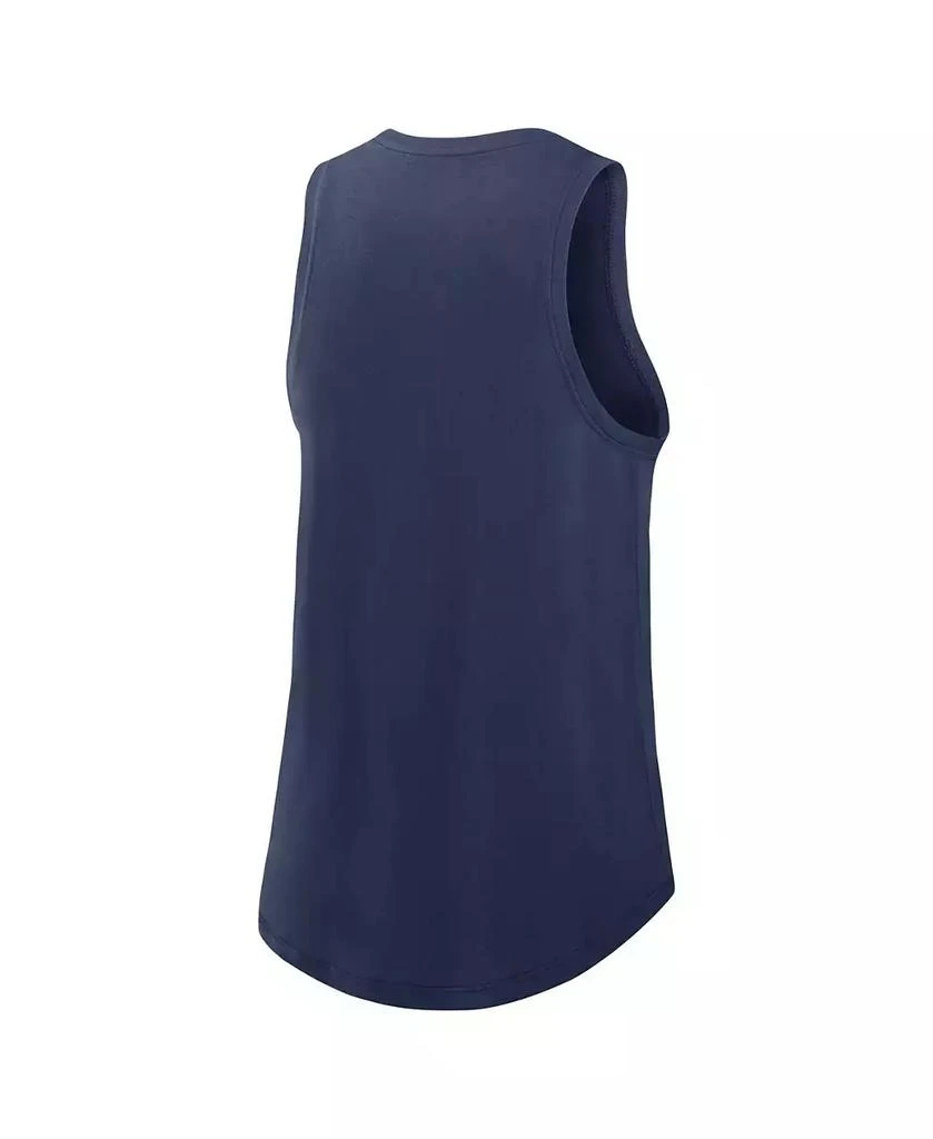 NIKE Women's Navy Atlanta Braves Legacy Icon High Neck Fashion Tank Top 3