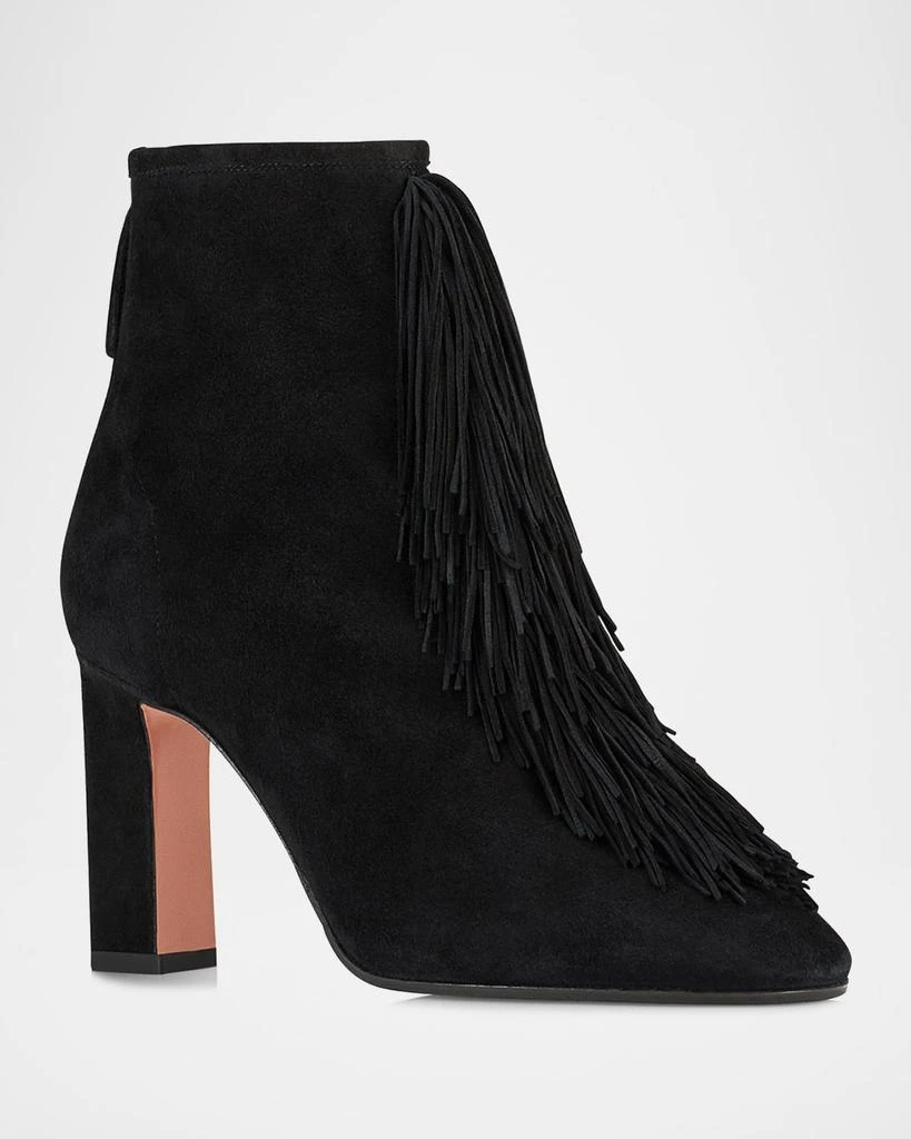 Aquazzura Gytane Fringe Suede Ankle Booties 3