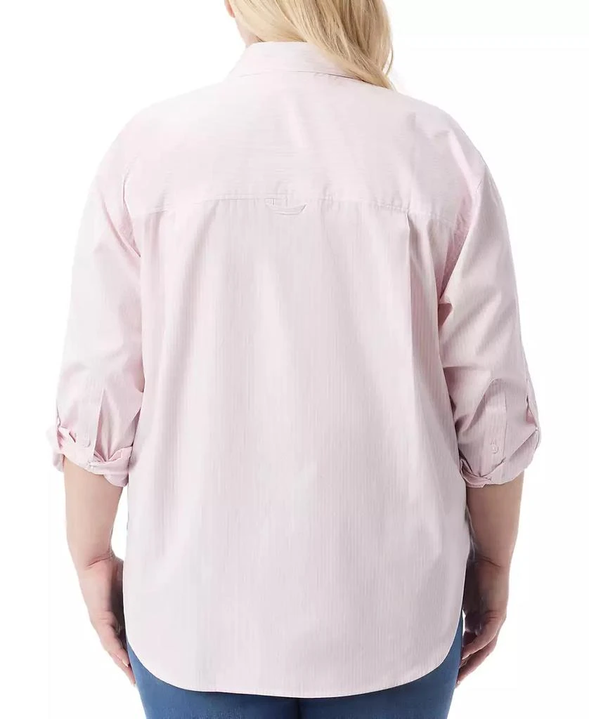 Gloria Vanderbilt Plus Size Amanda Cotton Oversized Printed Shirt 2