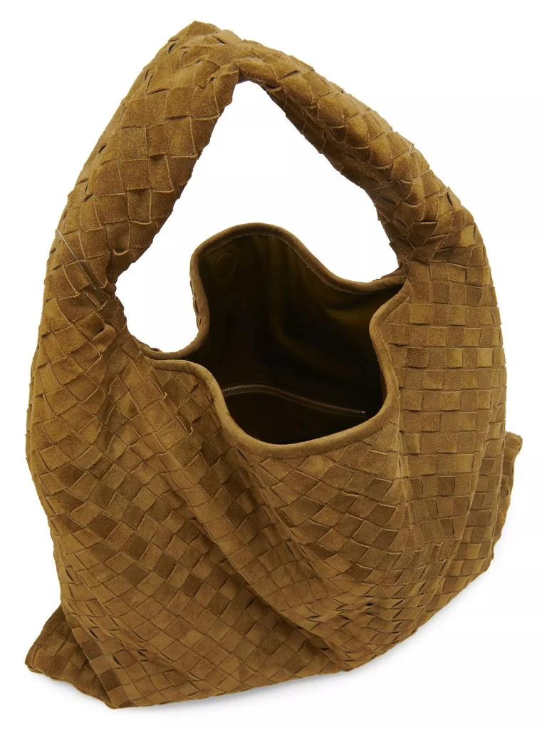 Bottega Veneta Large Hop Intrecciato Suede Hobo Bag 3