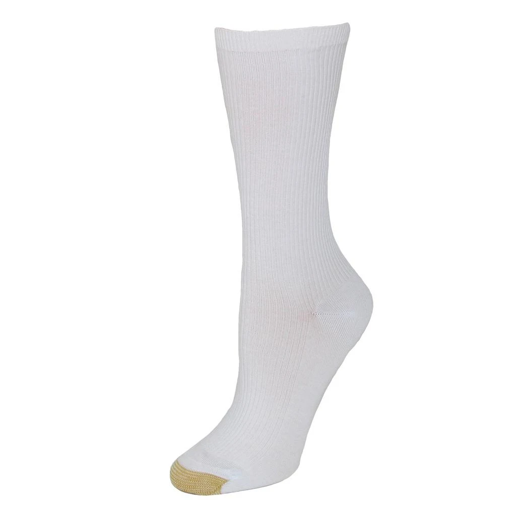 Gold Toe Women's Non Binding Ribbed Crew Socks (3 Pair Pack) 5