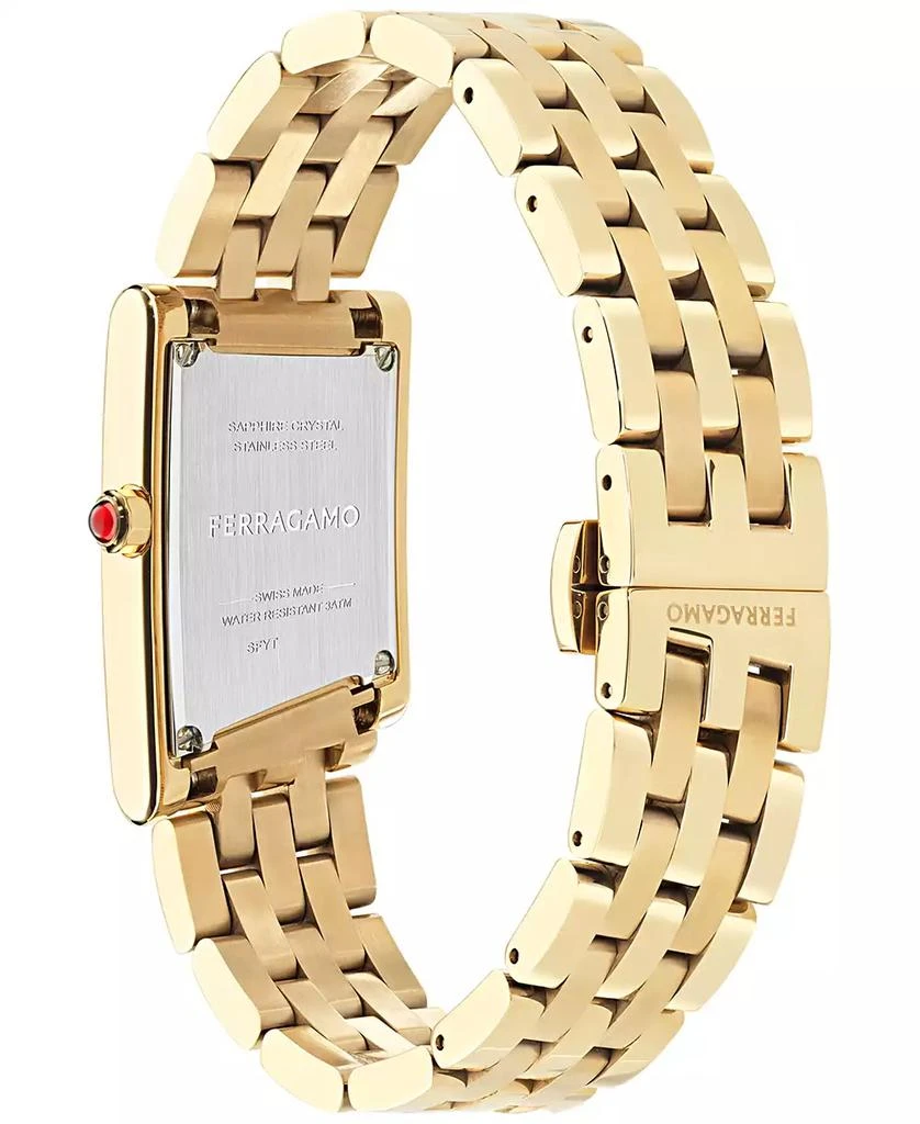 Salvatore Ferragamo Women's Swiss Asymetrique Gold Ion Plated Bracelet Watch 22x36mm 3