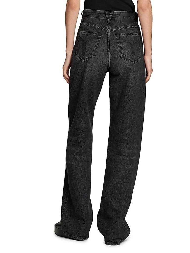 Versace Distressed Mid-Rise Straight Jeans 5