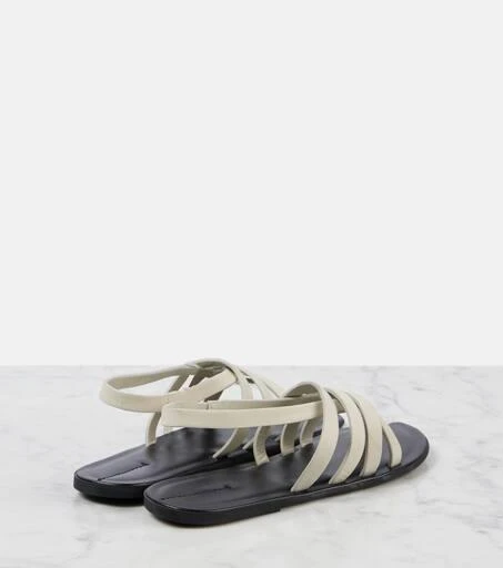 The Row Line leather slingback sandals 3