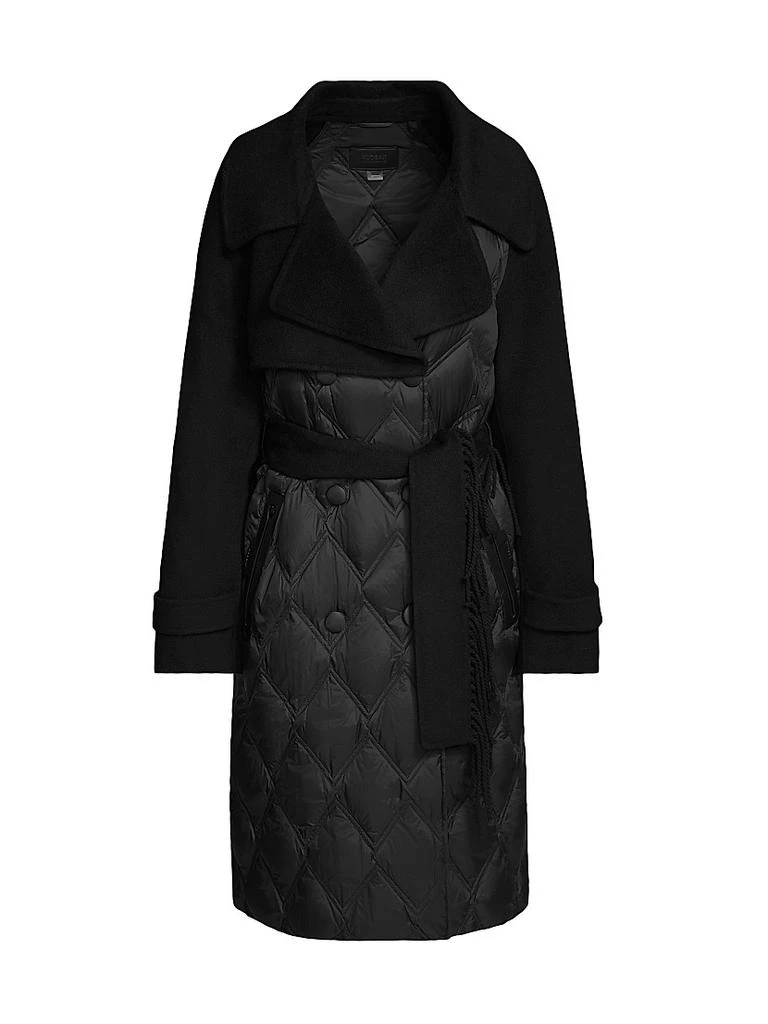 RUDSAK Zoe Quilted Double-Breasted Trench Coat 1
