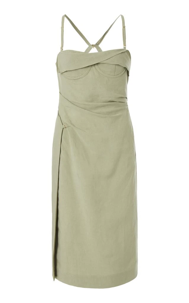 green emerald velvet dress JACQUEMUS Size 0 -La Robe Notte- Green Viscose Blend Spaghetti Straps Dress
