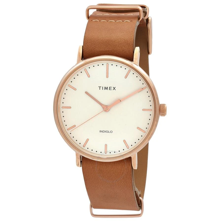 Timex Fairfield Quartz White Dial Unisex Watch Tw2p91200 1