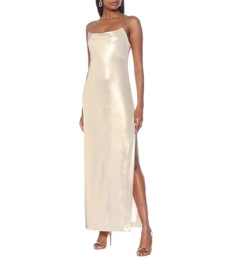 Balmain Lamé slip dress 2
