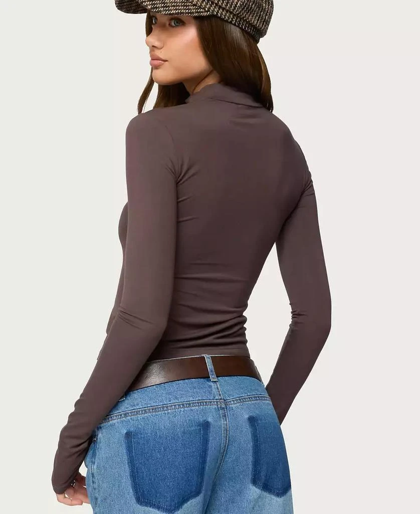 Edikted Women
s Binta Mock Neck Long Sleeve Top 2