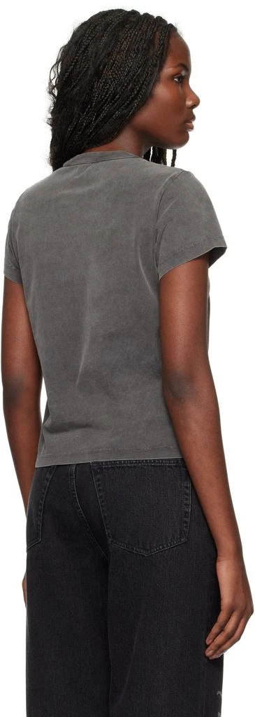 Alexander Wang Gray Blade Logo-Embossed T-shirt 3